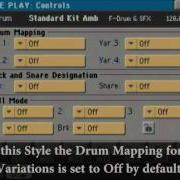 Korg Pa3X Style Play Mode Drum Mapping